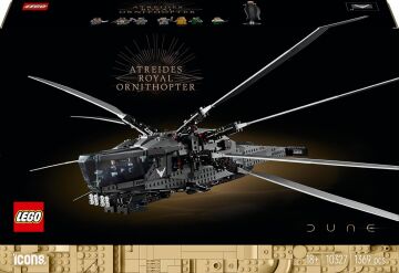 LEGO Icons Dune: Çöl Gezegeni Atreides Royal Ornithopter 10327 - Yetişkinler için Koleksiyonluk Yaratıcı Model Yapım Seti (1369 Parça)