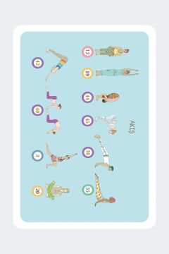 Yoga Kartları - 55 Kartlık Deste ve Rehber Kitapçık - 45 Poz ve 10 Seri Kartı - 10x15cm - Mat Tarot