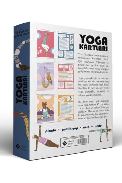 Yoga Kartları - 55 Kartlık Deste ve Rehber Kitapçık - 45 Poz ve 10 Seri Kartı - 10x15cm - Mat Tarot