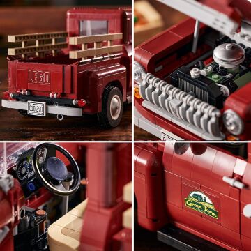 LEGO® Icons Kamyonet 10290 Yetişkinler için Yapım Seti; 1950’lerden Orijinal Klasik bir Kamyonet Yapın ve Sergileyin (1677 Parça)
