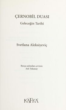 Çernobil Duası - Geleceğin Tarihi: 2015 Nobel Edebiyat Ödülü