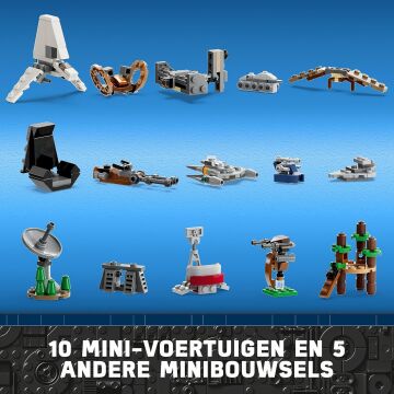 LEGO® Star Wars™ Yılbaşı Takvimi 2023 75366-6 Yaş ve Üzeri Star Wars Seven Çocuklar için 9 Karakter ve 15 Mini Model İçeren Yaratıcı Oyuncak Yapım Seti (320 Parça)