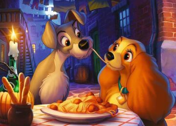 Ravensburger 1000p Puzzlezle WD Leydi ve Sokak Köpeği, Yapboz