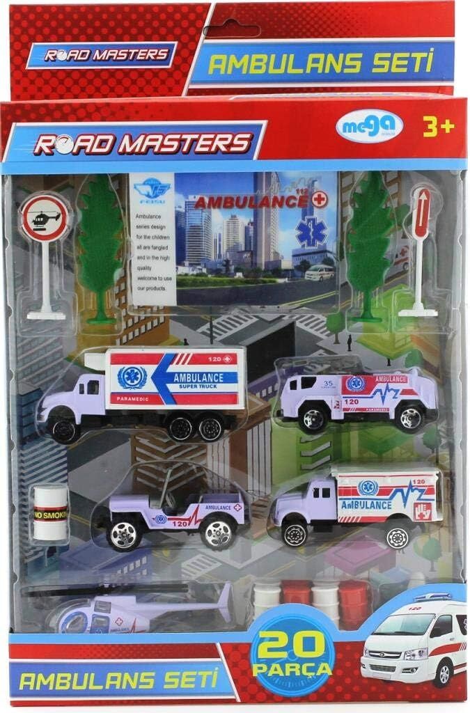 Mega brands Helikopterli Metal Ambulans Seti Jp9105