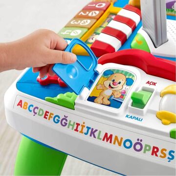 Fisher Price Eğlen & Öğren Yaşa Göre Gelişim, Eğitici Köpekçiğin Aktivite Masası (Türkçe ve İngilizce), Ayakta Durmaya Teşvik Eder, Işıklı, Sesli Oyunlar DRH44