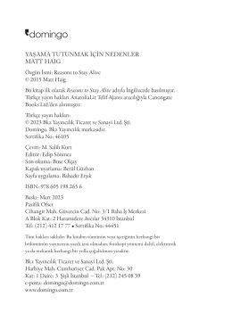 Yaşama Tutunmak İçin Nedenler
