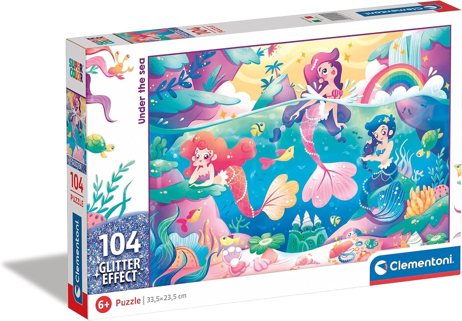 Clementoni - 104 Parça Glitter Puzzle - Under The Sea