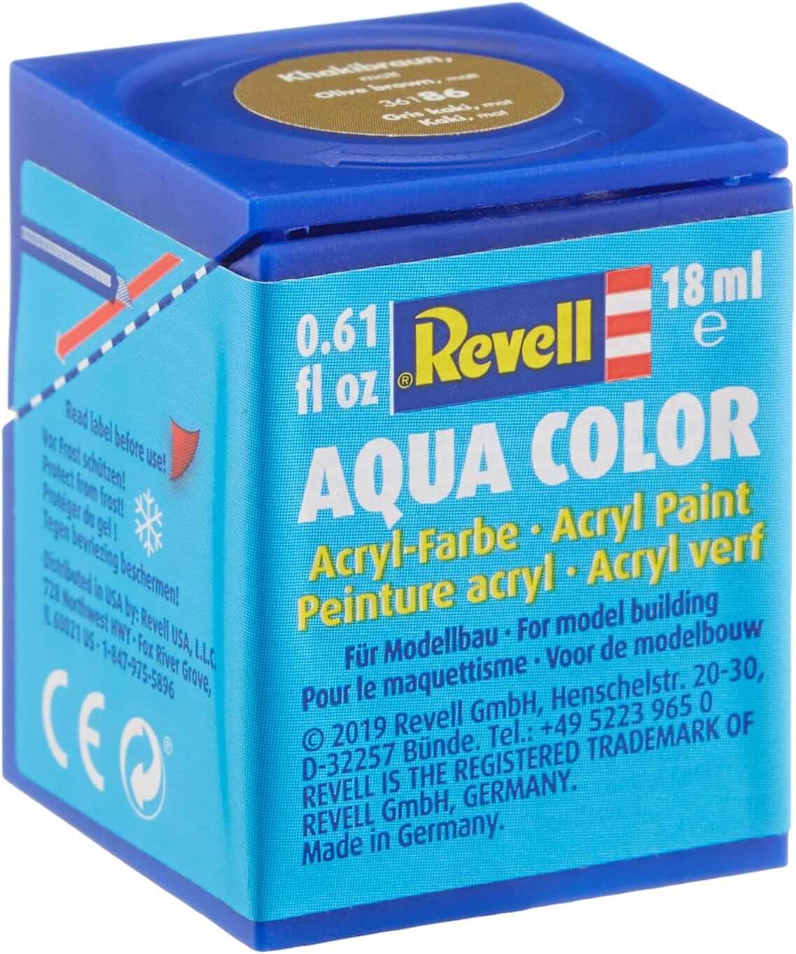 Revell - Su Bazlı Maket Boyası Zeytin Kahvesi Mat 18 Ml (36186)