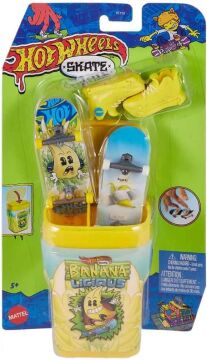 Hot Wheels Skate 2'li Parmak Kaykay ve Kutu Seti HTP10 - Banana Licious