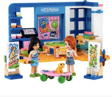 LEGO® Friends Liann'nın Odası 41739-6 Yaş ve Üzeri Çocuklar için 2 Mini Bebek İçeren Yaratıcı Oyuncak Yapım Seti (204 Parça)