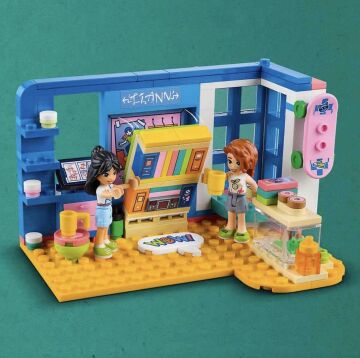 LEGO® Friends Liann'nın Odası 41739-6 Yaş ve Üzeri Çocuklar için 2 Mini Bebek İçeren Yaratıcı Oyuncak Yapım Seti (204 Parça)