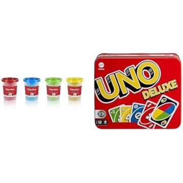Fisher-Price Oyun Hamuru 4'lü Paket - (4 * 100 Gr) ve UNO Deluxe Kartlar