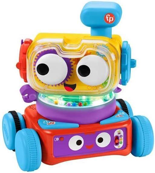 Fisher-Price 4'ü 1 Arada Eğlenceli Robot (Türkçe-İngilizce), 6 aylık, HCK43