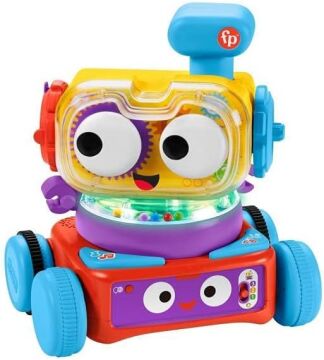 Fisher-Price 4'ü 1 Arada Eğlenceli Robot (Türkçe-İngilizce), 6 aylık, HCK43