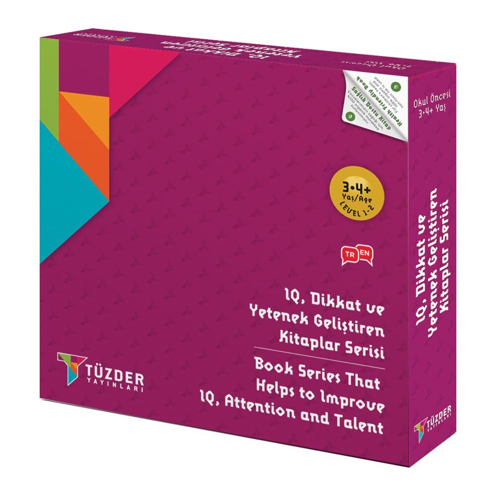IQ Dikkat ve Yetenek Geliştiren Kitaplar Serisi 3-4 Yaş Level 1-2 (6 Kitap Takım)