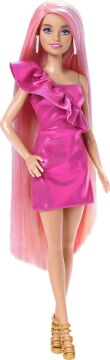 Barbie Upuzun Muhteşem Saçlı Bebekler Pembe Saçlı Bebek, Oyuncak