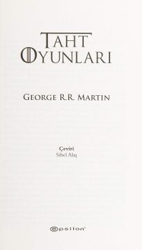 Taht Oyunları: 1. ve 2. Kısım Tek Kitap