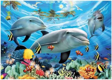 Ravensburger 95933 Yunuslar Puzzle, 60 Parça, Çok Renkli