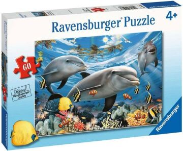 Ravensburger 95933 Yunuslar Puzzle, 60 Parça, Çok Renkli