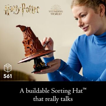 LEGO Harry Potter Konuşan Seçmen Şapka 76429 - Yetişkin Harry Potter Hayranları için Koleksiyonluk Yaratıcı Model Yapım Seti (561 Parça)