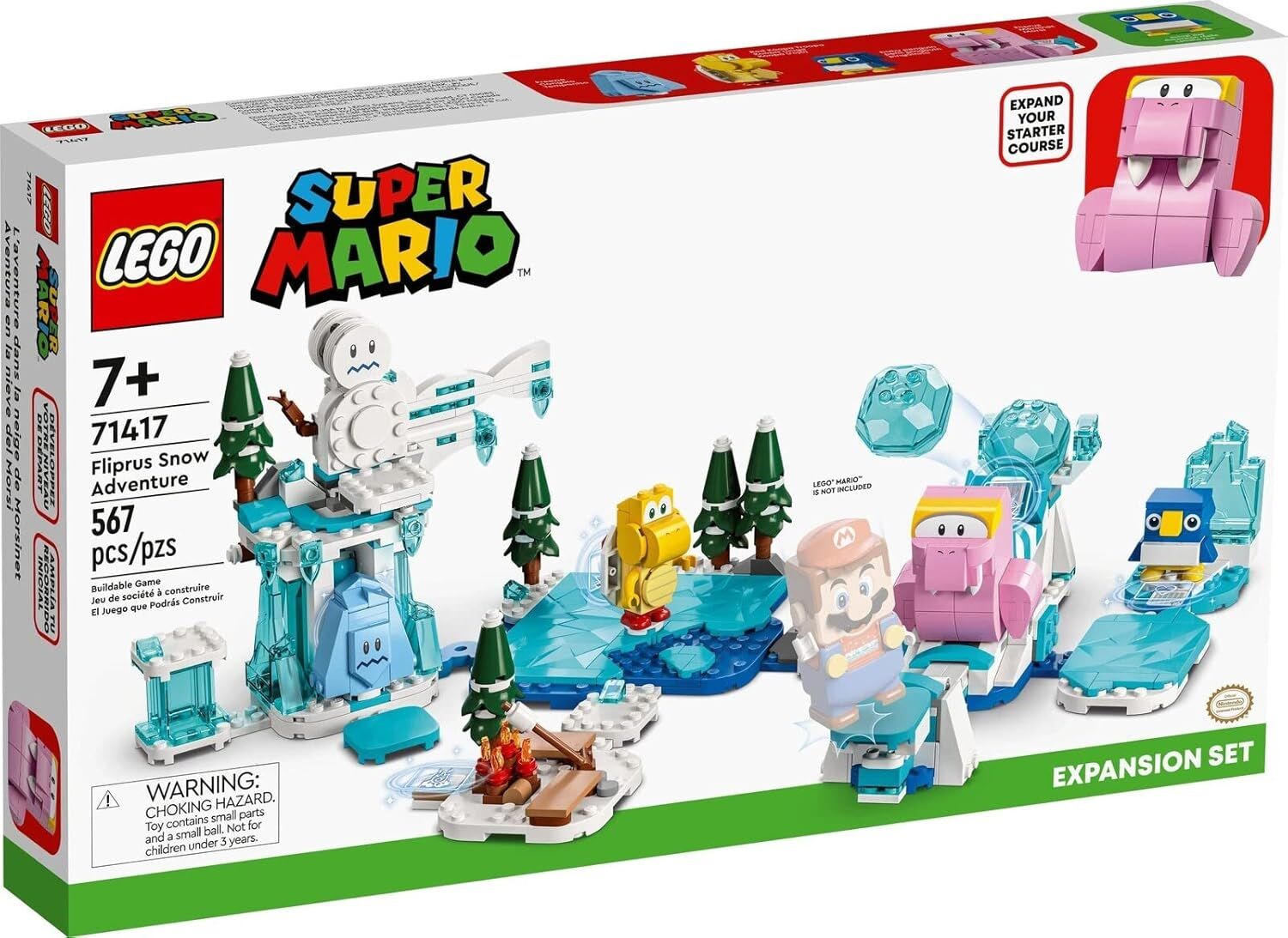 LEGO® Super Mario™ Fliprus Kar Macerası Ek Macera Seti 71417-7 Yaş ve Üzeri Çocuklar için Koleksiyonluk Yaratıcı Oyuncak Yapım Seti (567 Parça)