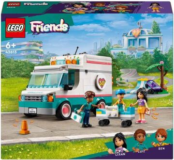 LEGO® Friends Heartlake City Hastane Ambulansı 42613-6 Yaş ve Üzeri Çocuklar için Yaratıcı Oyuncak Yapım Seti (344 Parça)