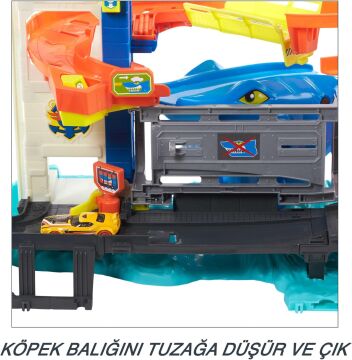 Hot Wheels Köpek Balığından Kaçış Oyun Seti, 4 yaş ve üzeri, HDP06