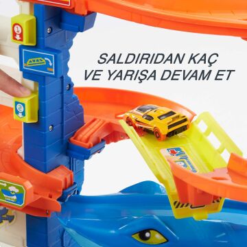 Hot Wheels Köpek Balığından Kaçış Oyun Seti, 4 yaş ve üzeri, HDP06