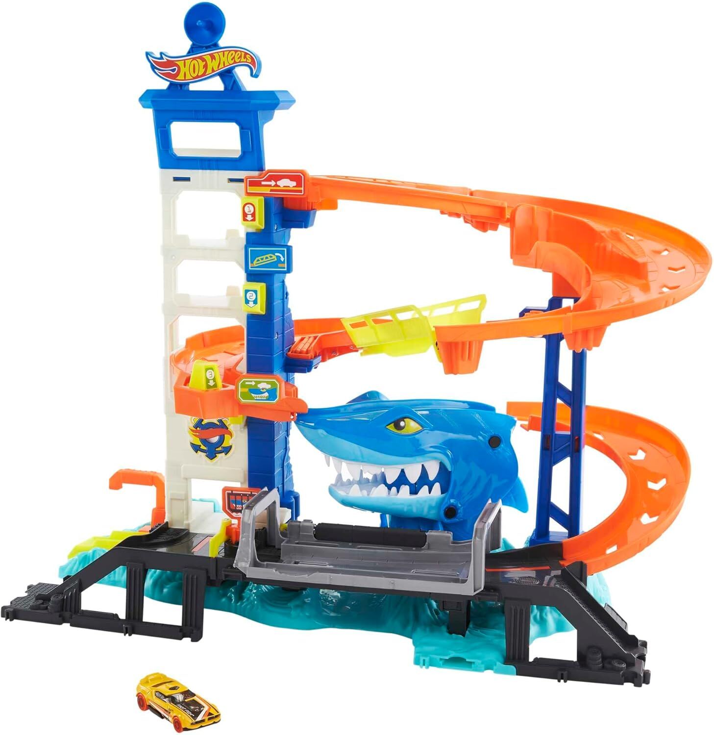 Hot Wheels Köpek Balığından Kaçış Oyun Seti, 4 yaş ve üzeri, HDP06