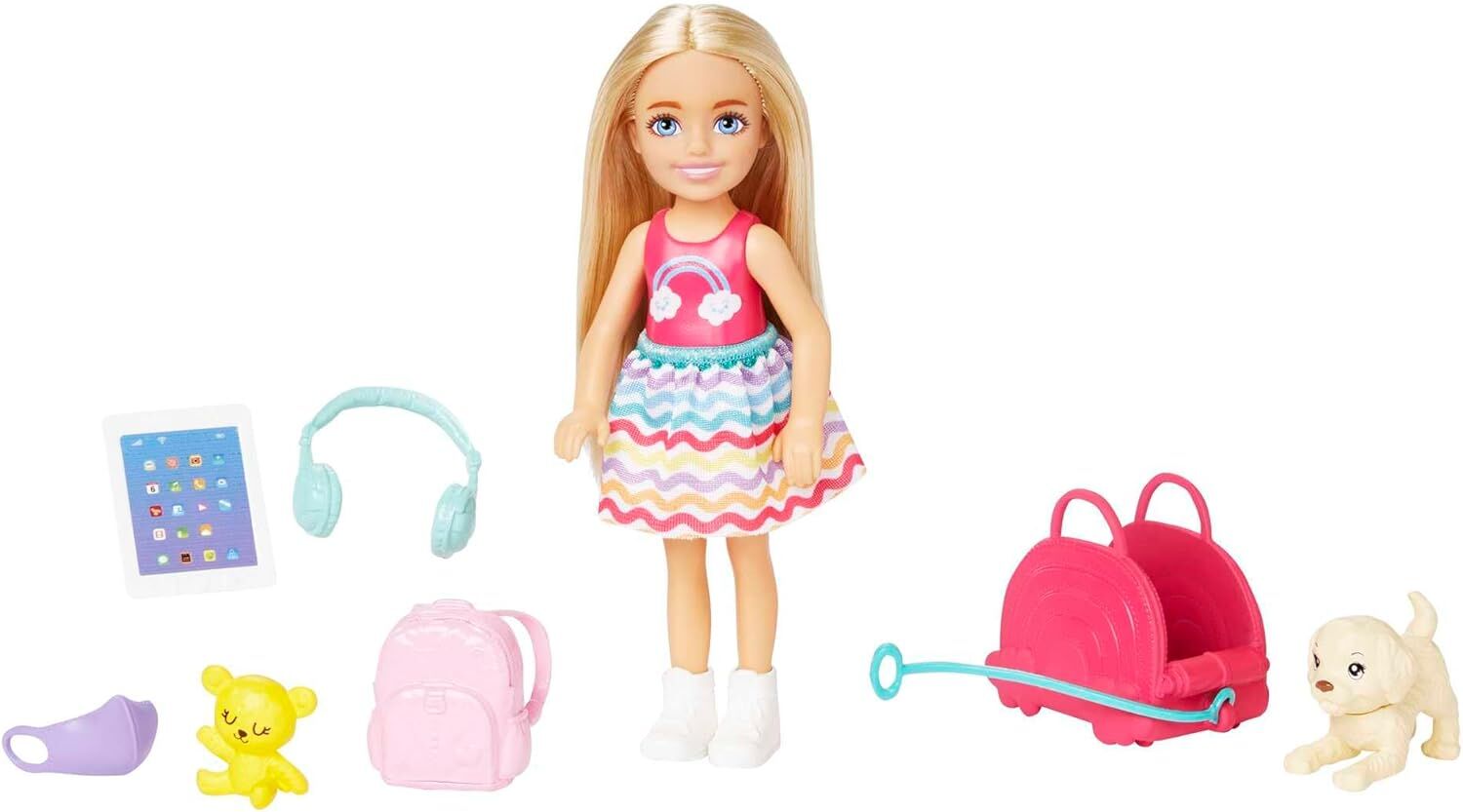 Barbie Seyahatte Chelsea Bebek ve Aksesuarları, 3 yaş ve üzeri, HJY17