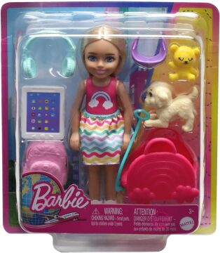 Barbie Seyahatte Chelsea Bebek ve Aksesuarları, 3 yaş ve üzeri, HJY17