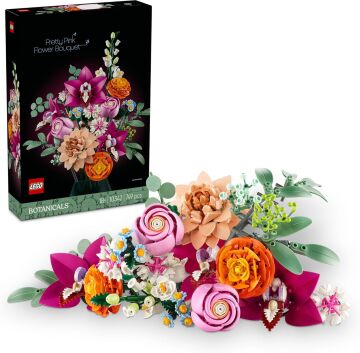 LEGO Botanicals 10342 – Yetişkinler için Gül, Papatya, Peygamber Çiçeği, Okaliptüs, Mürver Çiçeği, Düğün Çiçeği, Orkide, Yıldız Çiçeği ve Çan Çiçeği İçeren Çiçek Yapım Seti, Hediye Fikri (749 Parça)