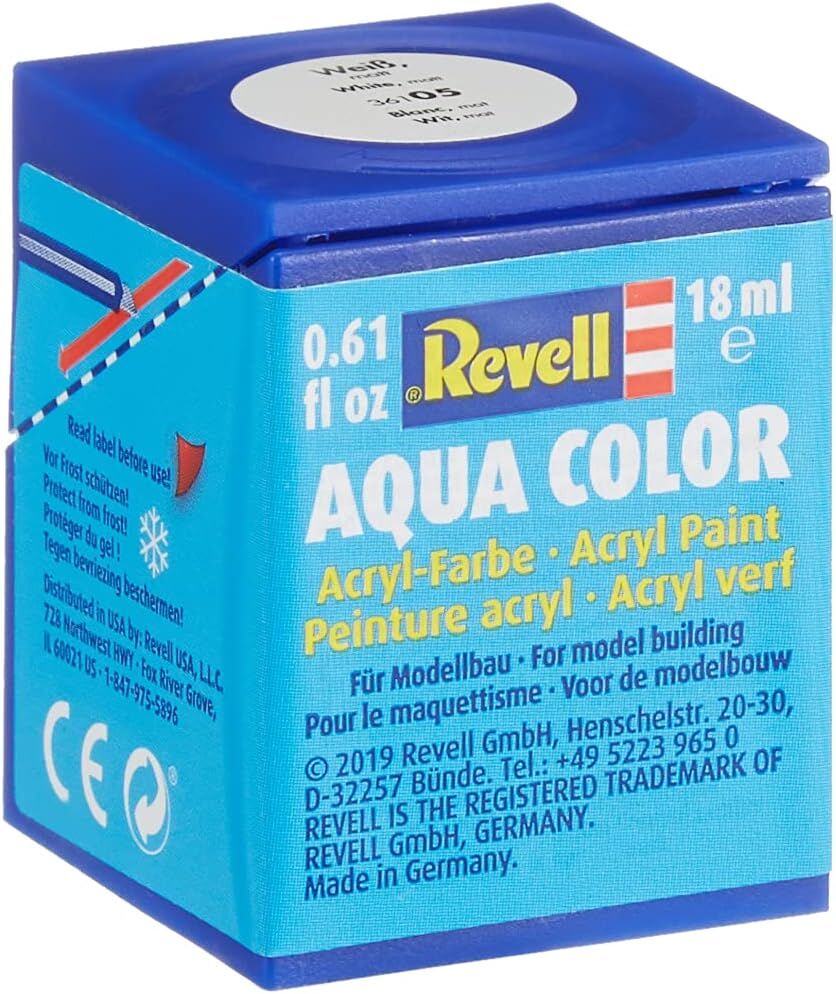 Revell - Su Bazlı Maket Boyası Beyaz Mat 18 Ml (36105)