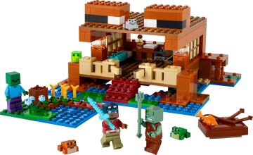 LEGO Minecraft Kurbağa Evi 21256-8 Yaş ve Üzeri Macera Oyunları Seven Çocuklar İçin Yaratıcı Oyuncak Yapım Seti (400 Parça)