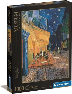 Clementoni - 1000 Parça Museum Collection Yetişkin Puzzle - Van Gogh “Café Terrace at Night!”