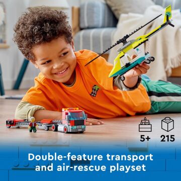 LEGO® City Kurtarma Helikopteri Nakliyesi 60343-5 Yaş ve Üzeri Çocuklar için Oyuncak Yapım Seti (215 Parça)