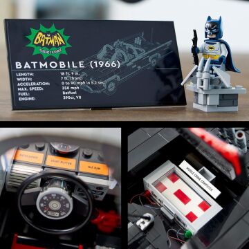 LEGO DC Batman: Klasik TV Dizisi Batmobile 76328 - Yetişkin Süper Kahraman Hayranları için Koleksiyonluk Yapım Seti (1822 Parça)
