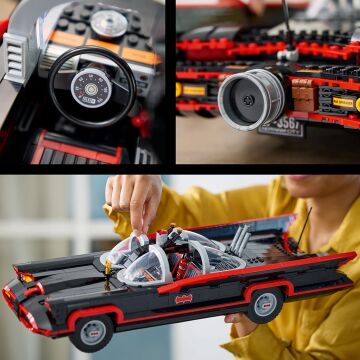 LEGO DC Batman: Klasik TV Dizisi Batmobile 76328 - Yetişkin Süper Kahraman Hayranları için Koleksiyonluk Yapım Seti (1822 Parça)