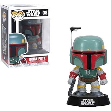 POP Star Wars: The Empire Strikes Back - Boba Fett #08 Funko Pop! Vinil Figür (Uyumlu Pop Box Koruyucu Kılıf ile Paketlenmiştir), Çok Renkli, 9,5 cm