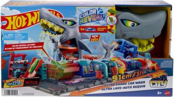 Hot Wheels Şehri Muhteşem Köpek Balığı Araba Yıkama Oyun Seti HTN82