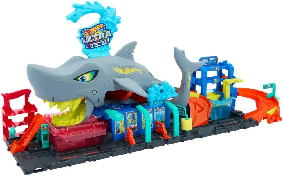Hot Wheels Şehri Muhteşem Köpek Balığı Araba Yıkama Oyun Seti HTN82