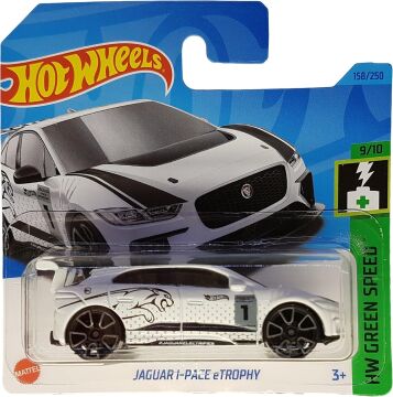 Hot Wheels - Jaguar I-Pace eTrophy - HW Green Speed 9/10 - HKK25 - Short Card - Beyaz - Mattel 2023