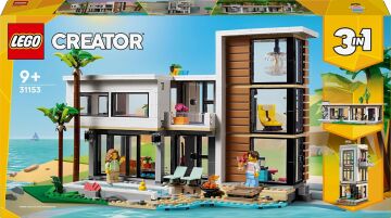 LEGO Creator 3’ü 1 Arada Modern Ev 31153 – 9 Yaş ve Üzeri İçin 3 Katlı Şehir Binası veya Orman Kulübesi İçeren Yaratıcı Oyuncak Yapım Seti (939 Parça)