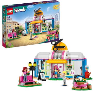 LEGO® Friends Kuaför Salonu 41743-6 Yaş ve Üzeri Çocuklar için 3 Mini Bebek ve Aksesuarlar İçeren Yaratıcı Oyuncak Yapım Seti (401 Parça)