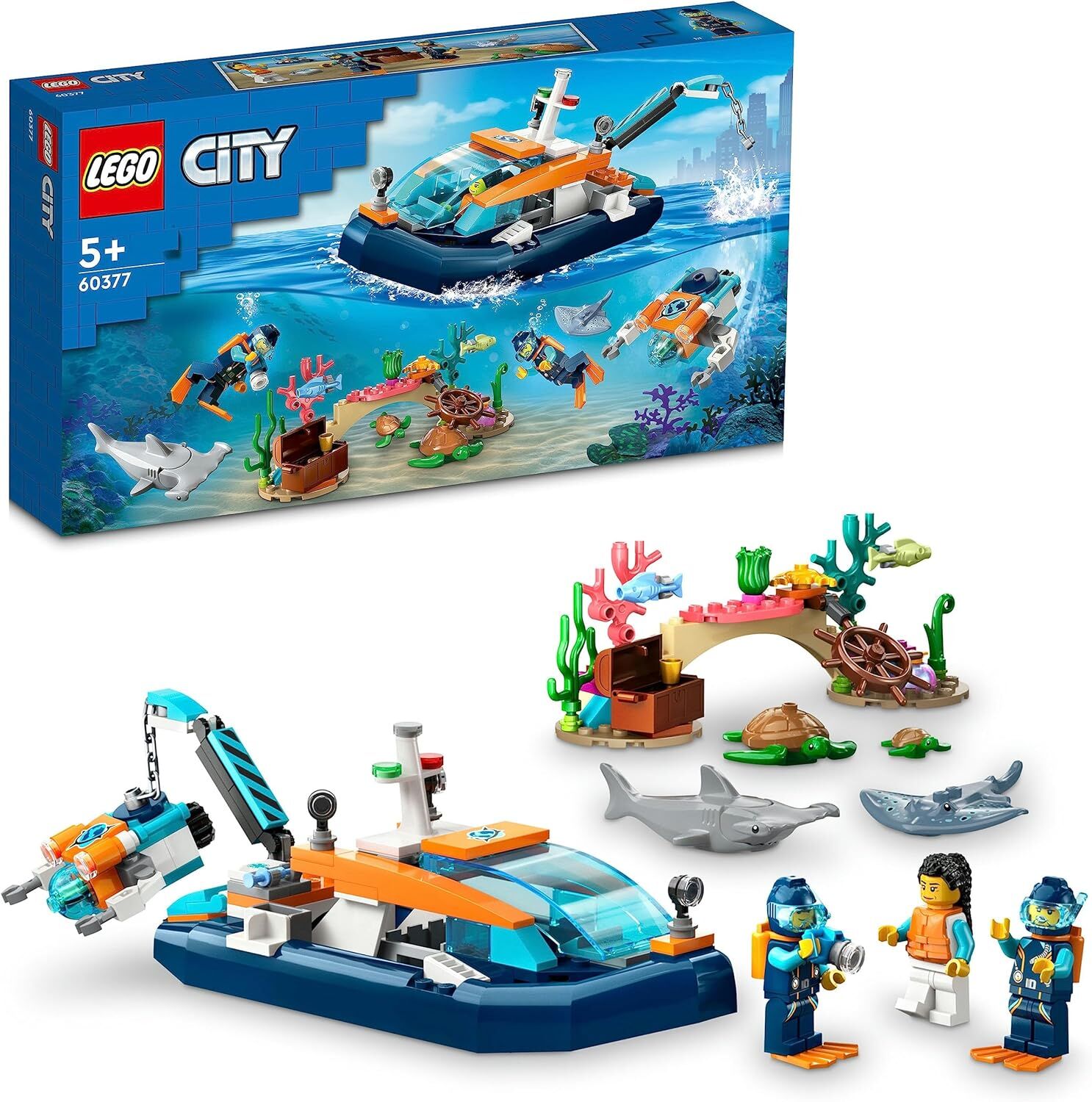 LEGO® City Kâşif Dalış Kapsülü 60377 Oyuncak Yapım Seti (182 Parça)