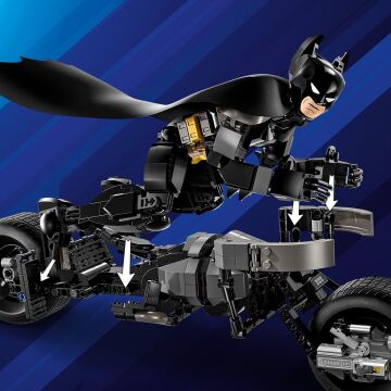 LEGO DC Batman: Batman Yapım Figürü ve Bat-Pod Motosiklet 76273-12 Yaş ve Üzeri Süper Kahraman Sevenler için Kara Şövalye Süper Kahraman Model Yapım Seti (713 Parça)