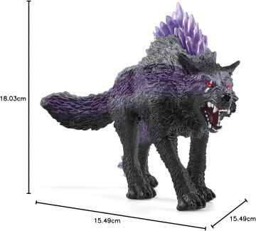 Schleich Eldrador Creatures Efsanevi Gölge Kurt Aksiyon Figürü - Mor Kaban ve Yarı Saydam Sırt Kristalleri İçerir, Erkek ve Kız Çocuklar için Dayanıklı Oyuncak, 7 Yaş ve Üzeri Çocuklar için Hediye
