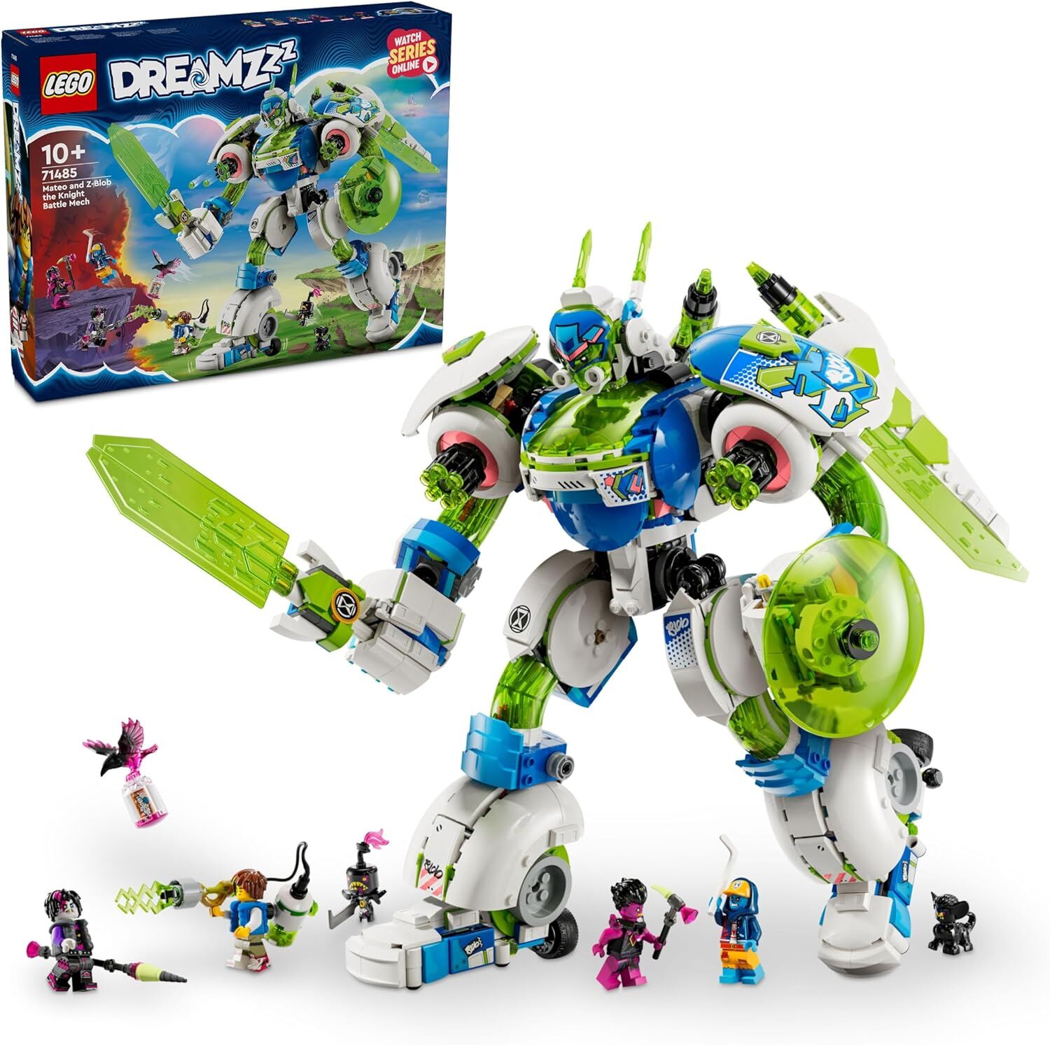 LEGO DREAMZzz Mateo ve Şövalye Z-Blob Savaş Robotu 71485 – 10 Yaş ve Üzeri Çocuklar İçin 4 Minifigür İçeren Yaratıcı Oyuncak Yapım Seti (1333 Parça)