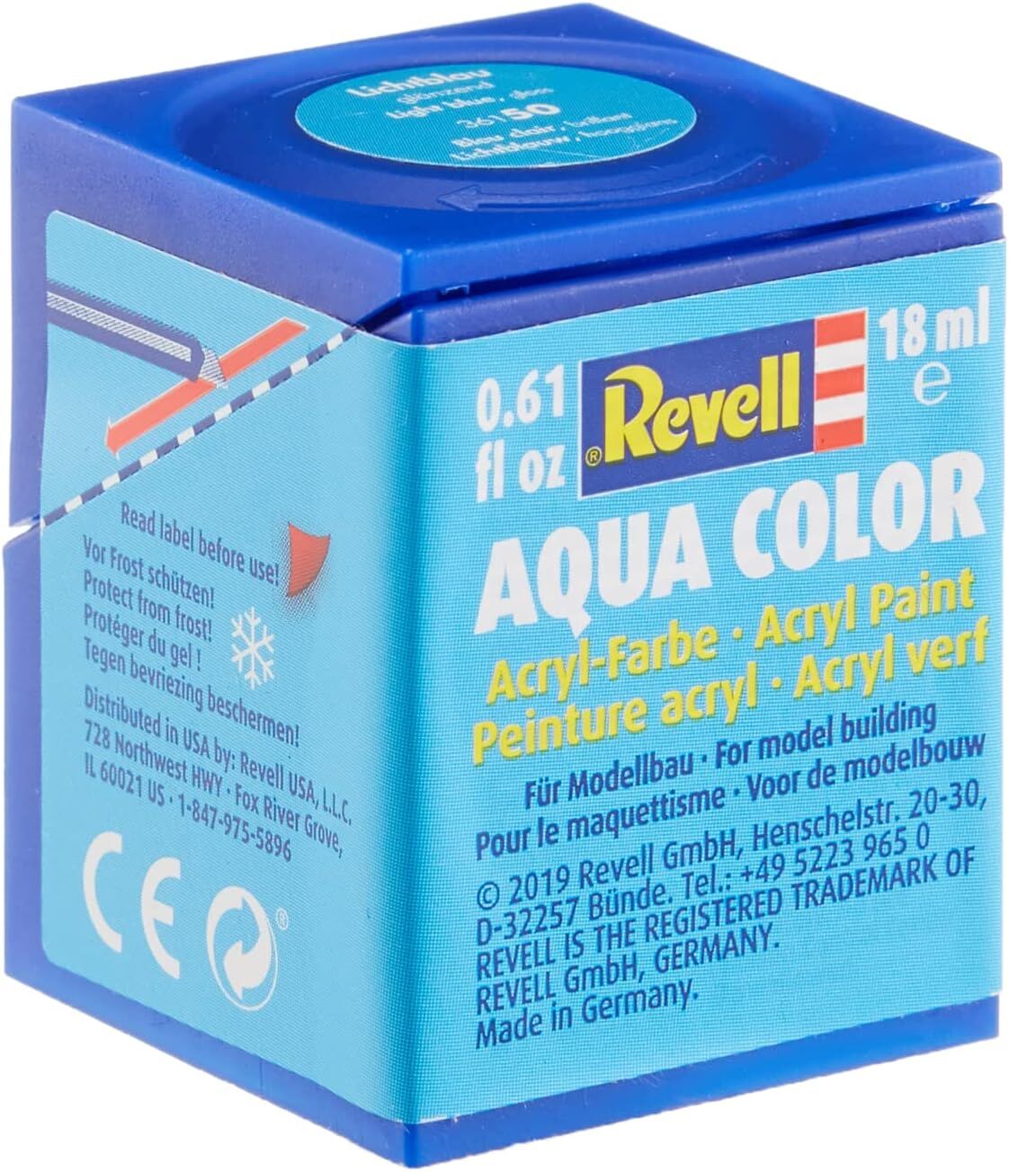 Revell - Su Bazlı Maket Boyası Açık Mavi Parlak 18 Ml (36150)