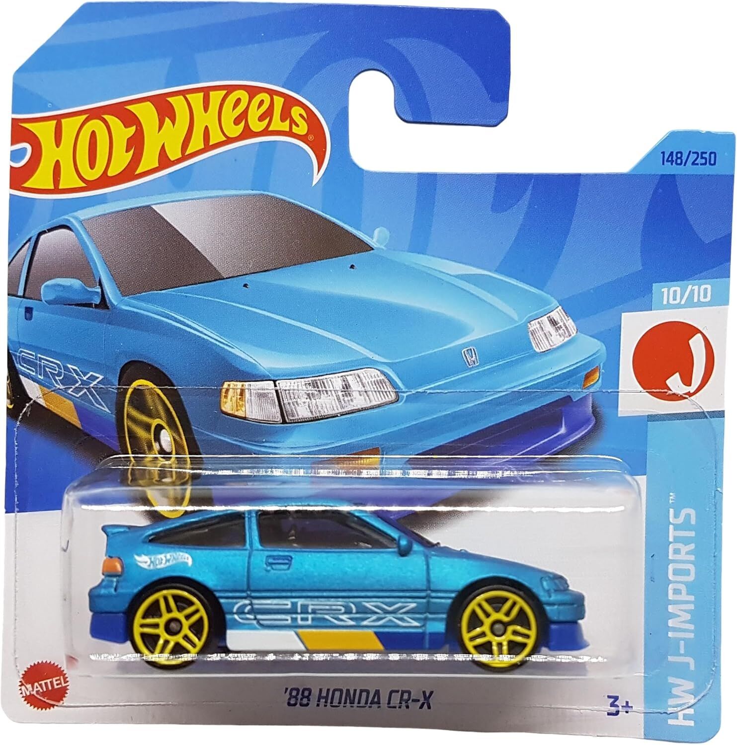 Hot Wheels - ´88 Honda CR-X - HW J-Imports 10/10 - HKK68 - Short Card - mavi - Mattel 2023